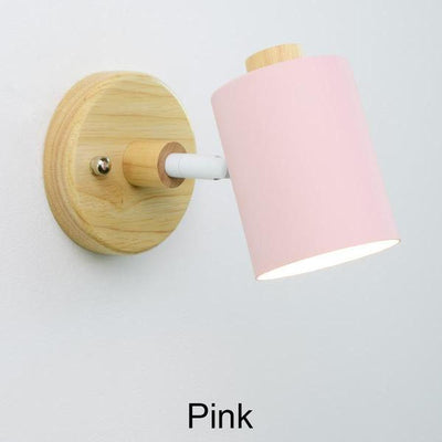 Modern Square Wall Lamp 130×130mm LED Light in White, Black, Gray, Green, Yellow, or Pink