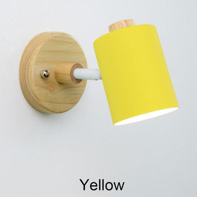 Modern Square Wall Lamp 130×130mm LED Light in White, Black, Gray, Green, Yellow, or Pink