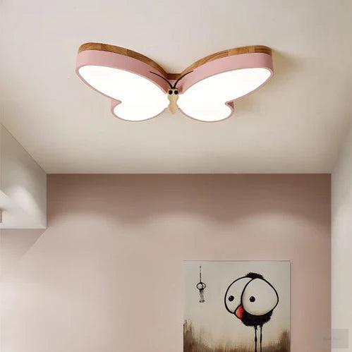 Modern Wood Butterfly Ceiling Light