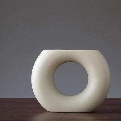Modern minimalist ceramic vase decoration
