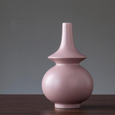 Modern minimalist ceramic vase decoration