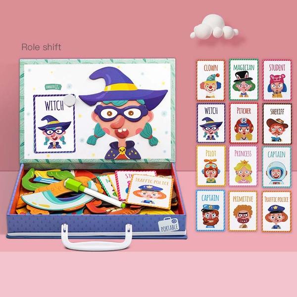 Montessori Magnetic Fun Puzzle Children's Wooden