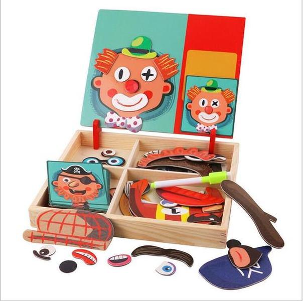 Montessori Magnetic Fun Puzzle Children's Wooden
