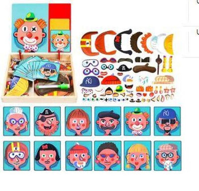 Montessori Magnetic Fun Puzzle Children's Wooden