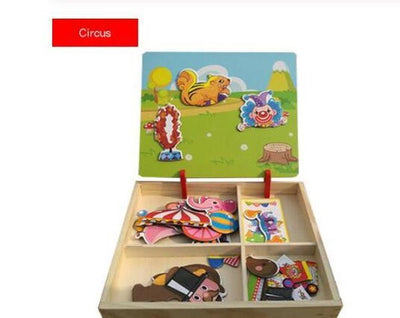 Montessori Magnetic Fun Puzzle Children's Wooden