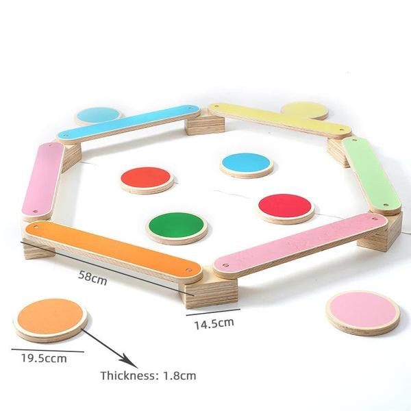 Montessori Sensory Balance Board & Stepping Stones Set 23 pc