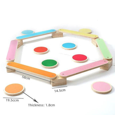 Montessori Sensory Balance Board & Stepping Stones Set 23 pc