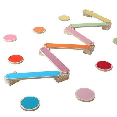 Montessori Sensory Balance Board & Stepping Stones Set 23 pc