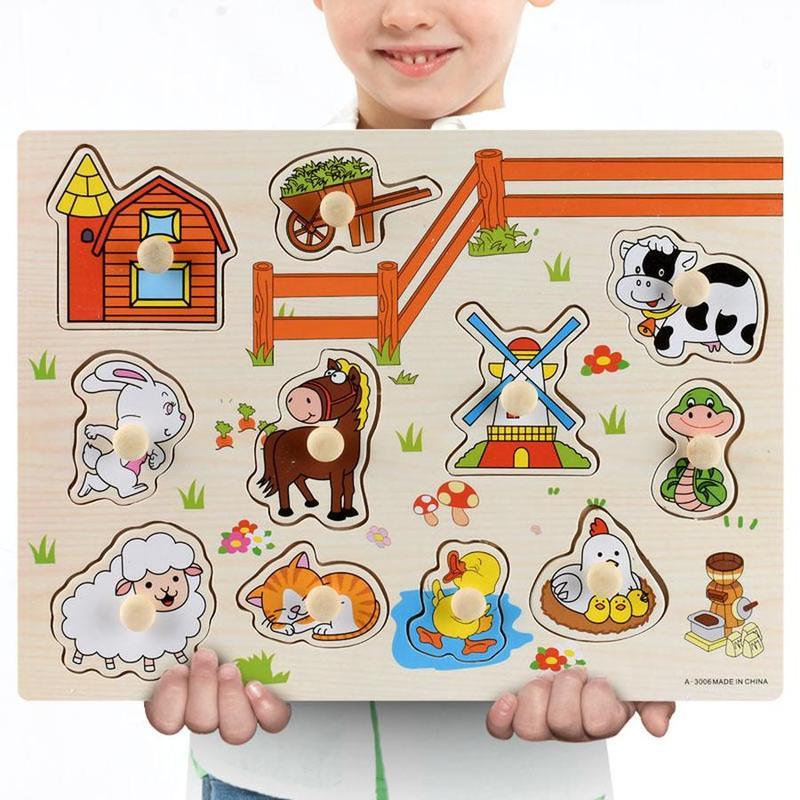 Montessori Wooden 3D Puzzle for Kids – Educational Brain Teaser Toy for Ages 4–6