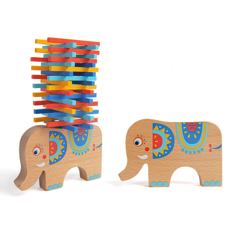 Montessori Wooden Balance Beam Stacking Toy – Beech Wood Jenga Set (38–50 Pcs, 2 Styles)