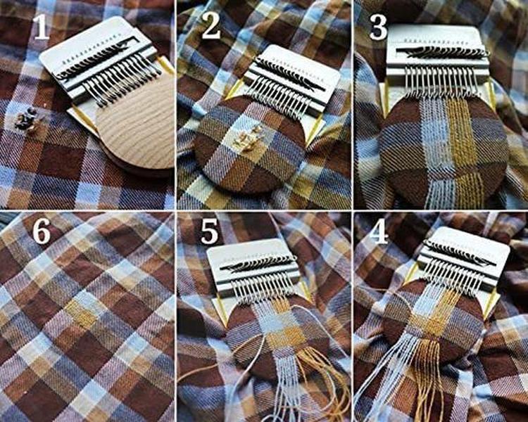 Montessori Wooden DIY Knitting Loom Portable Sewing Toy for Kids