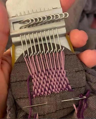 Montessori Wooden DIY Knitting Loom Portable Sewing Toy for Kids