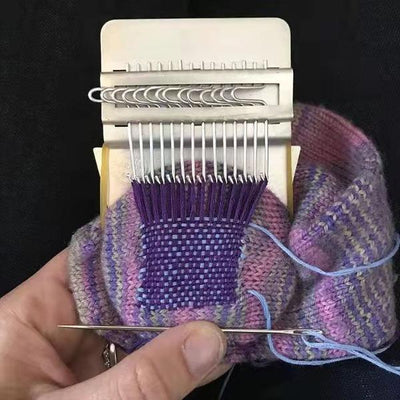 Montessori Wooden DIY Knitting Loom Portable Sewing Toy for Kids