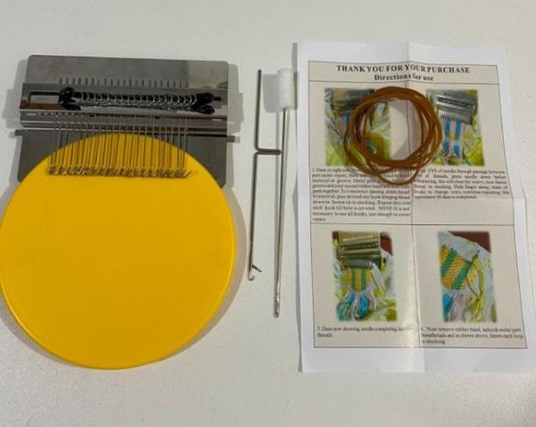 Montessori Wooden DIY Knitting Loom Portable Sewing Toy for Kids