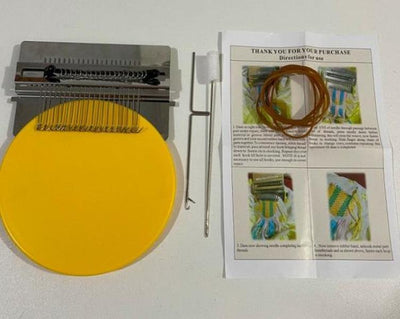 Montessori Wooden DIY Knitting Loom Portable Sewing Toy for Kids