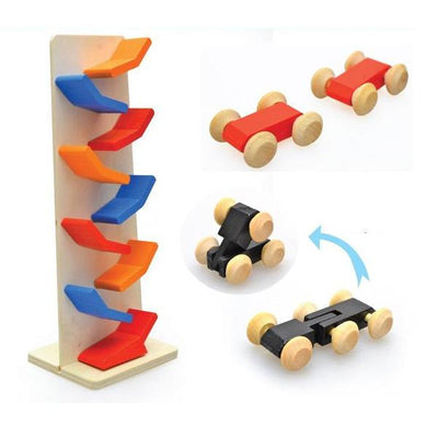 Montessori Wooden Gliding Car Toy Educational Toy for Babies (0–3 Years)