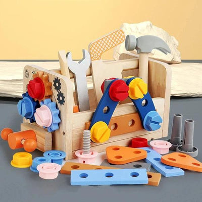 Montessori Wooden Lock Box Practical Life Skills Busy Board Toy
