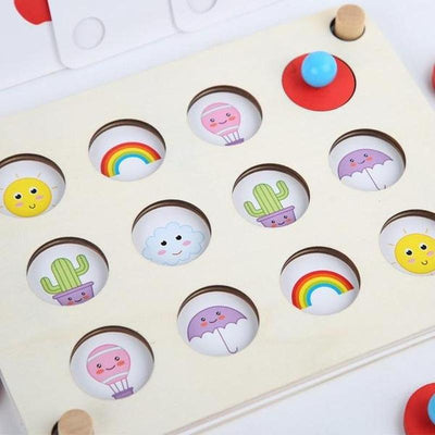 Montessori Wooden Pattern Memory Chess Small Size