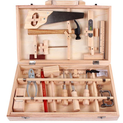 Montessori Wooden Tool Kit for Toddlers DIY Simulation Repair Play Set