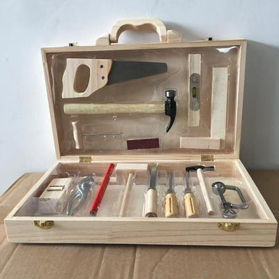 Montessori Wooden Tool Kit for Toddlers DIY Simulation Repair Play Set
