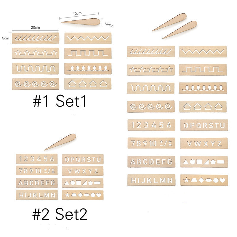Montessori Wooden Word & Number Spelling Toy Early Learning Educational Set for Kids
