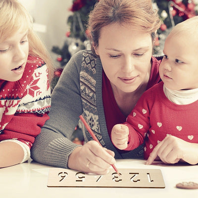 Montessori Wooden Word & Number Spelling Toy Early Learning Educational Set for Kids