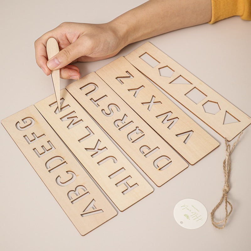 Montessori Wooden Word & Number Spelling Toy Early Learning Educational Set for Kids