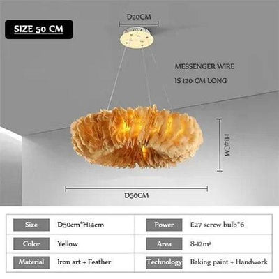 Nordic Feather Pendant Light