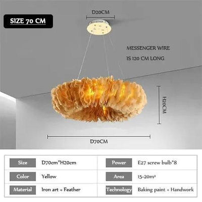Nordic Feather Pendant Light
