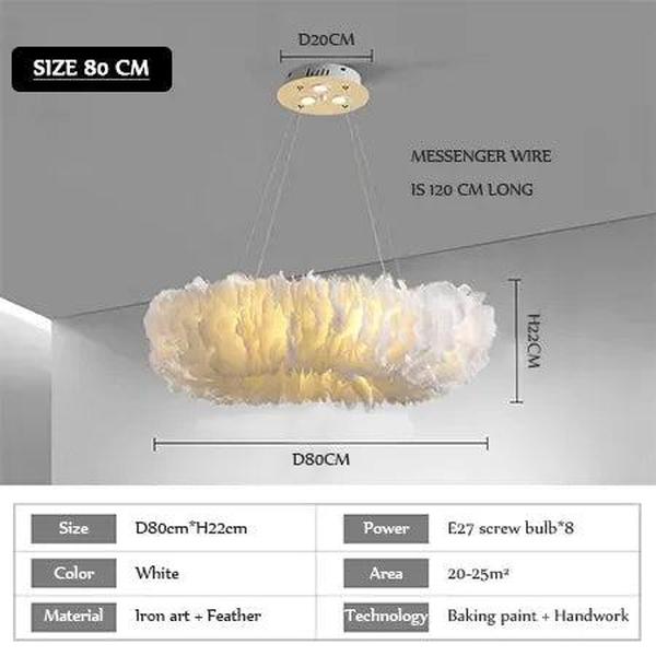 Nordic Feather Pendant Light