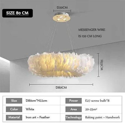 Nordic Feather Pendant Light