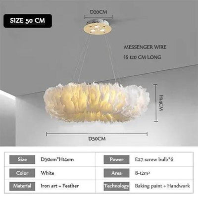 Nordic Feather Pendant Light