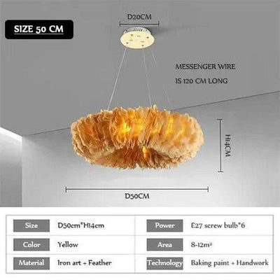 Nordic Feather Pendant Light