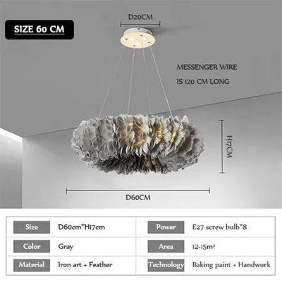Nordic Feather Pendant Light
