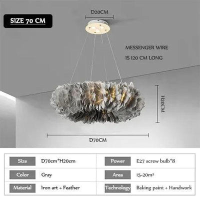 Nordic Feather Pendant Light