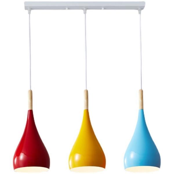 Nordic Macaron Three-end Ceiling Lamp Dining-room Lamp Modern Minimalist