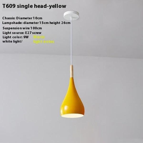 Nordic Macaron Three-end Ceiling Lamp Dining-room Lamp Modern Minimalist