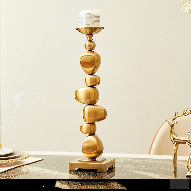 Nordic Retro Romantic Candle Holder - Gold