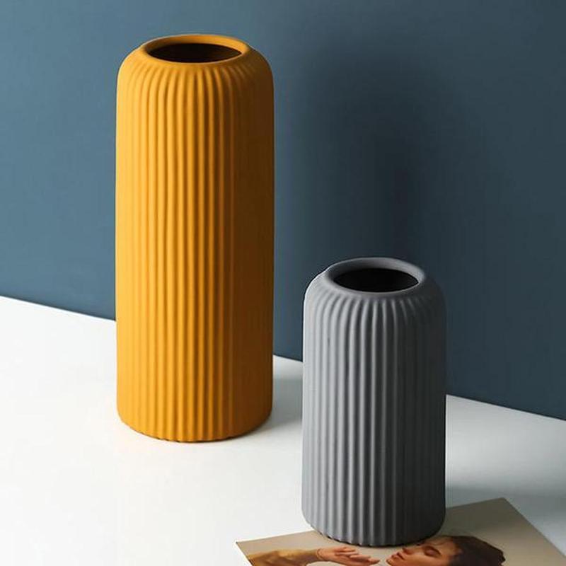 Nordic simple origami ceramic vase ornaments