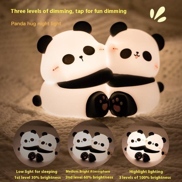 Panda Hug Night Light – Rechargeable Silicone LED Lamp for Kids & Baby Rooms
