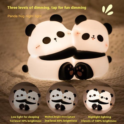 Panda Hug Night Light – Rechargeable Silicone LED Lamp for Kids & Baby Rooms