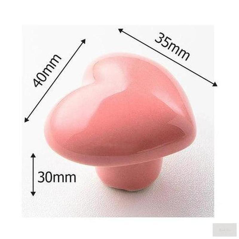 Pastel Heart Cabinet Door Knobs