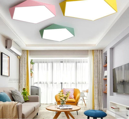 Pentagonal Ceiling Lights Acrylic LED