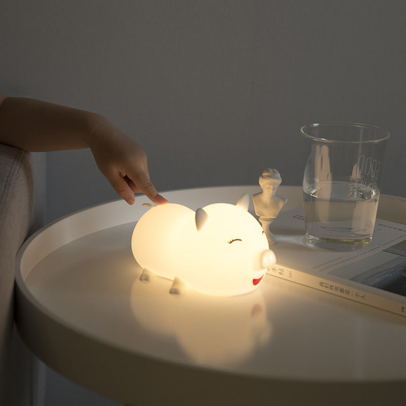 Pig LED Night Light – USB Powered Cartoon Induction Lamp