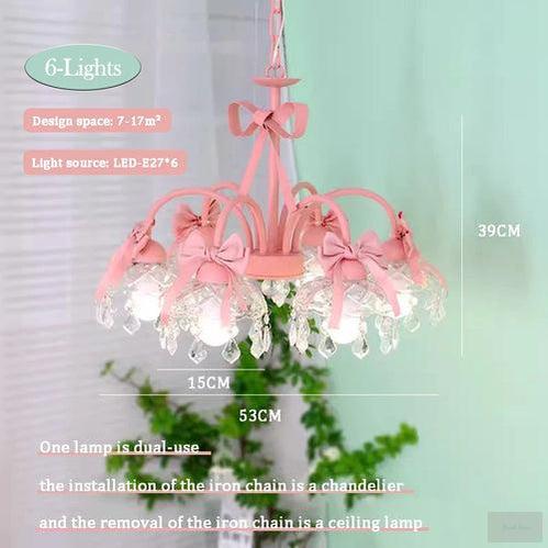 Pink Princess Bow Chandelier