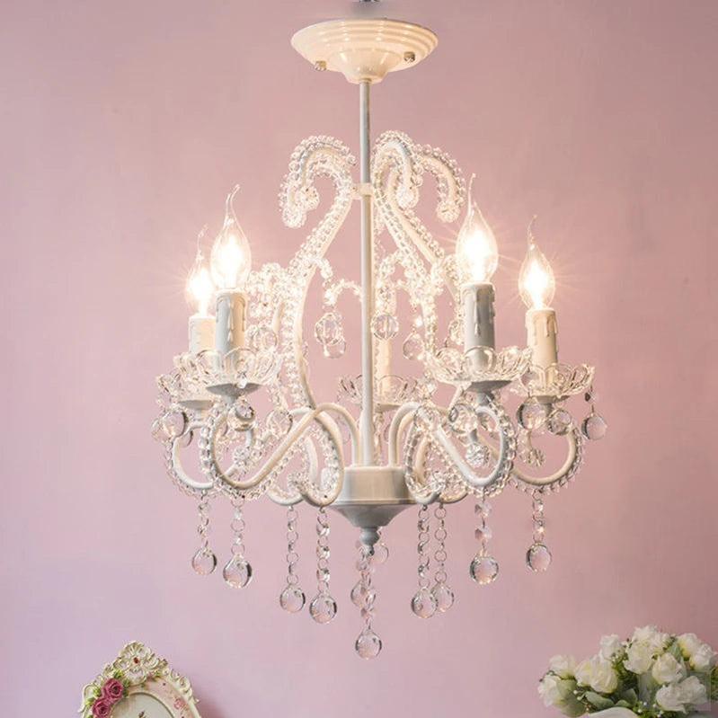 Pink Princess Crystal Chandelier