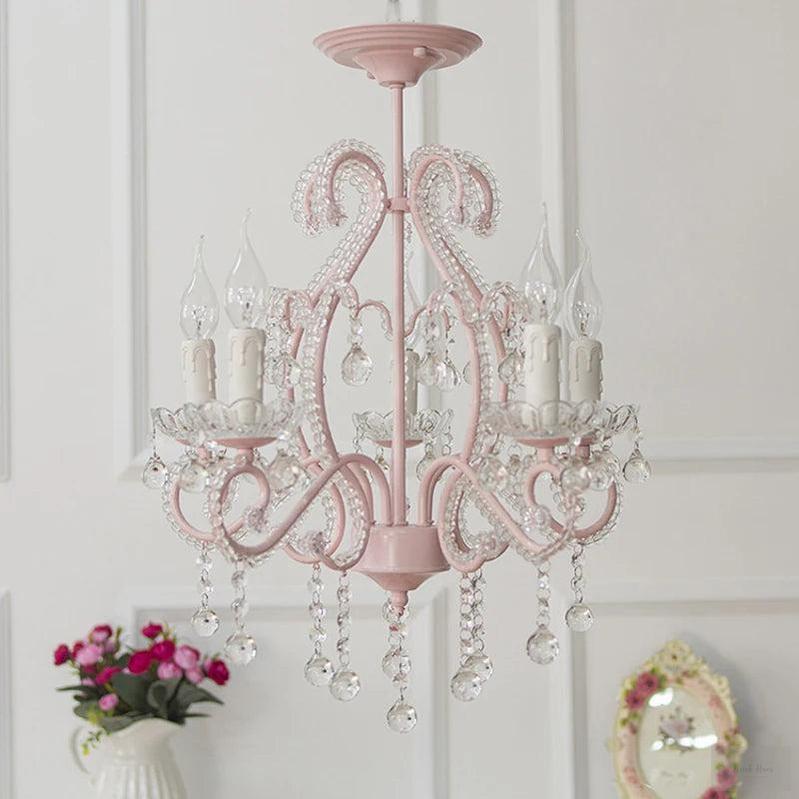 Pink Princess Crystal Chandelier