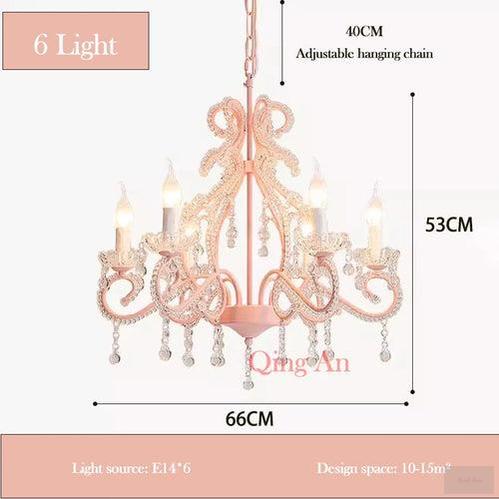 Pink Princess Crystal Chandelier