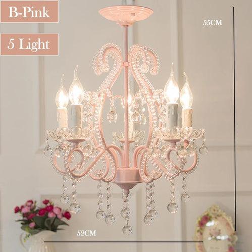 Pink Princess Crystal Chandelier