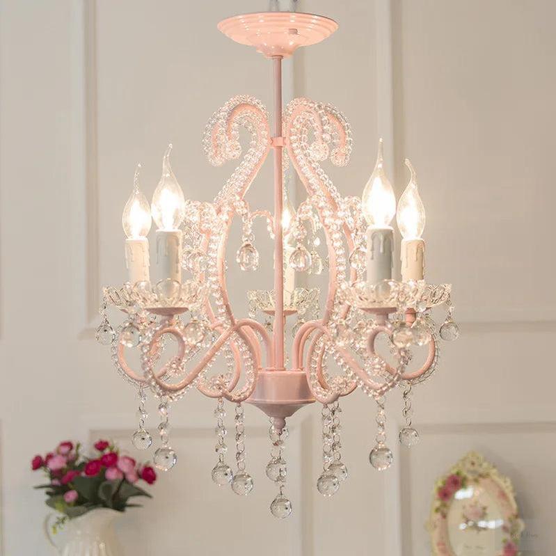 Pink Princess Crystal Chandelier